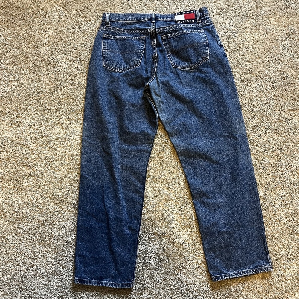 Vintage 90s Women's Tommy Hilgifer Baggy Loose Fit Denim 33x30‎ Medium Wash